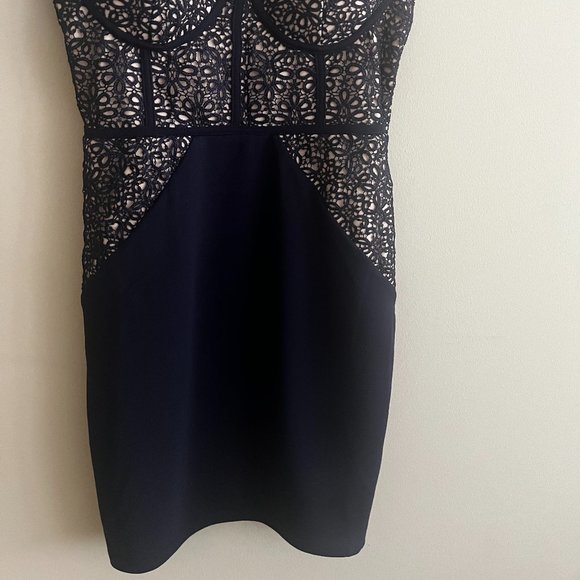 Navy Blue Cocktail Dress - Picture 4 of 5